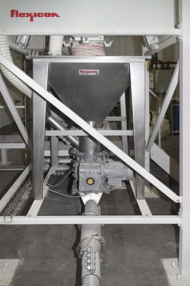 Atchison Topeka transferiert pulverförmige Lebensmittel aus Big-Bags staubfrei in Tankwagen
